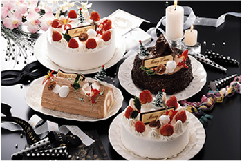 クリスマスケーキは種類も豊富
