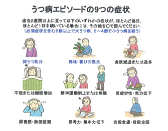 うつ病エピソードの9つの症状