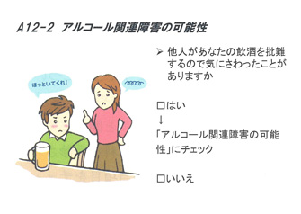 A12−2 アルコール関連障害の可能性